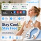 ❄️💞Über 50.000 verkauft!🍃💨 Nacken-Klimaanlage mit Ventilator – ultraleise, 360° drehbar, 3 Geschwindigkeitsstufen. Freihändige Kühlung, lange Akkulaufzeit. 😎🌬️