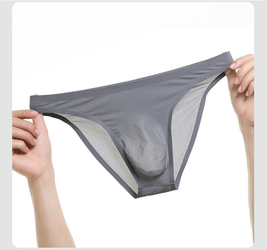 Calzoncillos sexy transparentes ultrafinos sin costuras de seda de hielo