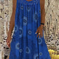 💥💥Damen-Sommerkleid mit O-Ausschnitt und ärmellosem Print