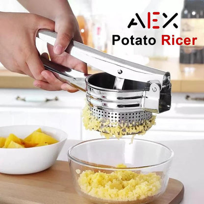 🔥 LSAT-TAG-ANGEBOT 70% RABATT!! 🔥 AEX Multifunktionale Edelstahl Kartoffel, Saft & Lebensmittelpresse