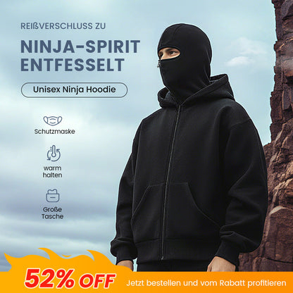 🎁 Heiße Aktion: 57 % Rabatt 🔥 Ninja Zip-Up Hoodie für Herren & Damen – Rundumschutz