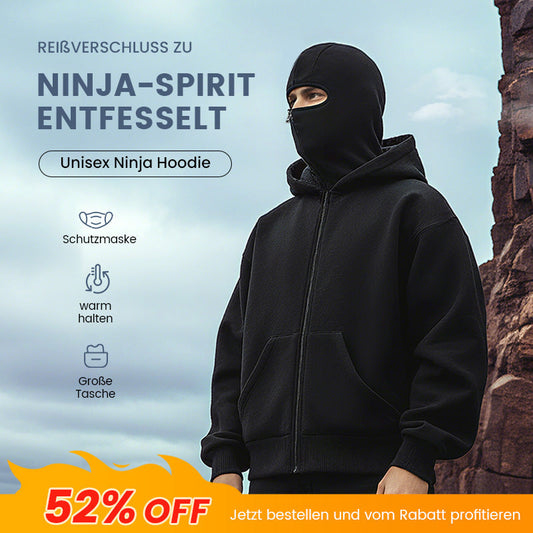 🎁 Heiße Aktion: 57 % Rabatt 🔥 Ninja Zip-Up Hoodie für Herren & Damen – Rundumschutz