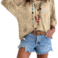 🥰💛 Beiges Häkeloberteil für Damen – Boho V-Ausschnitt, luftig & feminin ✨🤍 50 % Rabatt – ideal für Strand & Sommerlook