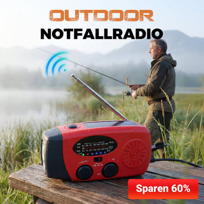 ⚡ Solar-Kurbel Notfallradio mit 7 Tage Akku Powerbank USB und LED-Lampe für Stromausfall und Camping. 🌧️