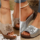 🌸 Zehenfreie Damen-Sandalen mit Blumenmuster – Gel-Einlage, Fußgewölbe-Stützung, rutschfeste Sohle. 💖