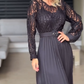 💞Damenkleid aus Spitze mit Hohlfalten🔥Kauf 2 Artikel versandkostenfrei🔥