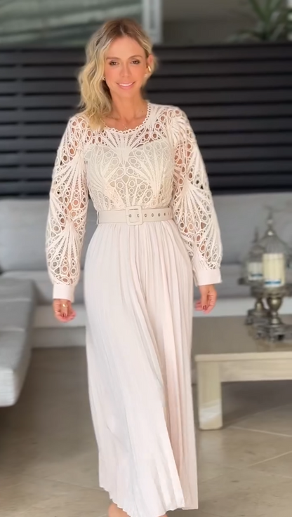 💞Damenkleid aus Spitze mit Hohlfalten🔥Kauf 2 Artikel versandkostenfrei🔥