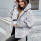 Damen Oversized Pufferjacke mit Kapuze im Patchwork-Design🔥Kostenloser Versand