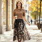 👚 50 % RABATT | Elegant kombiniert ohne Styling-Stress – Damen 2-teiliges Set mit Leo-Rock