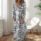 🌞Frühlingserwachen: 50% Rabatt!Schickes Kleid mit Safari-Leopardenmuster