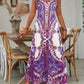 ⏳🔥2026 Hot Sale🎁Women’s Retro Print V-Neck Sleeveless Maxi Dress🔥Kauf 2 Artikel versandkostenfrei