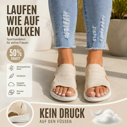 👟 Atmungsaktive Plateausandalen aus Strickstoff für Damen – bequem & modisch