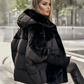 Damen Oversized Pufferjacke mit Kapuze im Patchwork-Design🔥Kostenloser Versand