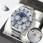 🎅Weihnachtsgeschenk🎁TINAIBIN Zwölf Sternzeichen & Sternenhimmel Diamant Automatikuhr Skelett Herrenuhr