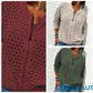 🔥2026 HOT SALE🔥Lässige Damen Strickjacke mit Reißverschluss und hohlem Design👗