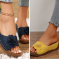 🌸 Zehenfreie Damen-Sandalen mit Blumenmuster – Gel-Einlage, Fußgewölbe-Stützung, rutschfeste Sohle. 💖