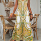 ⏳🔥2026 Hot Sale🎁Women’s Retro Print V-Neck Sleeveless Maxi Dress🔥Kauf 2 Artikel versandkostenfrei