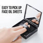 ⏰1 kaufen, 1 gratis dazu💝Schwarzes Magnet-Öl-Blotting-Setting-Sheet mit Puder für mehr Kontrolle über die Hautfettigkeit. Hält die Haut frisch. 2-in-1-Blotting-Sheet.