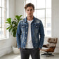 👔🔥 Neuheiten – Herren-Freizeit-Denimjacke im Used-Look mit Vintage-Wäsche