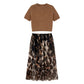 👚 50 % RABATT | Elegant kombiniert ohne Styling-Stress – Damen 2-teiliges Set mit Leo-Rock