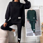 🔥Kauf 2 Artikel versandkostenfrei🧘‍♀️ Lässiges Sweatshirt-Leggings-Set – Ultraweiches Jersey, Moderne Passform & Perfekt für Alltag, Sport oder Entspannung 🏃‍♀️📦
