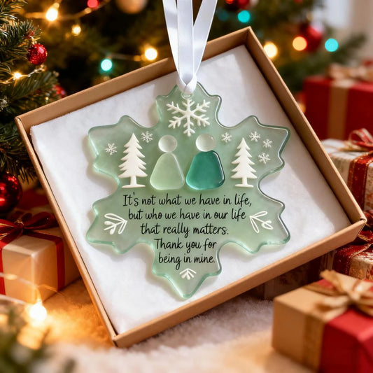 🌊Freundschaftsdekoration aus Seeglas in Schneeflockenform❄️✨ Von der Natur geformt und von Hand gefertigt!