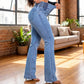 📢📢50%Rabatt!!!🎉✨ 2026 Mode-Neuheiten! 💕👖Stretch-Schlagjeans mit hohem Bund