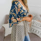 📢📢Großer Ausverkauf läuft!⏰🌸Damen-Kimonos mit Blumenmuster, Rüschenärmeln und Bindegürtel – luftige Boho-Cardigans im lockeren Schnitt