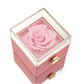 [Ideales Geschenk] Ewige Rosenbox - Mit gravierter Halskette & künstlicher Rose
