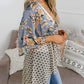📢📢Großer Ausverkauf läuft!⏰🌸Damen-Kimonos mit Blumenmuster, Rüschenärmeln und Bindegürtel – luftige Boho-Cardigans im lockeren Schnitt