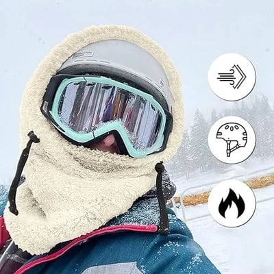 🔥Heiß begehrt! Jetzt sichern!⛄Winterschlussverkauf 🔥Sherpa-Kapuze mit Skimaske