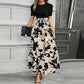 🌸Frühjahrsangebote 50% OFF🌸Damen Sommer Kleid mit hoher Taille Kurzarm Rundhalsausschnitt Floral