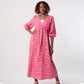 🏖️LETZTER TAG - 50% RABATT!!🎀🌸Damenkleid mit V-Ausschnitt und Print