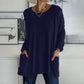 👚50% Rabatt ✨Neues langärmeliges Baumwoll-T-Shirt mit lässiger Tasche