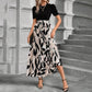 🌸Frühjahrsangebote 50% OFF🌸Damen Sommer Kleid mit hoher Taille Kurzarm Rundhalsausschnitt Floral