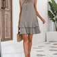 🎉Letzter Tag der Aktion: 50 % Rabatt 💃 Damenkleid mit Schleife und geometrischem Muster