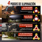 Luz solar de emergencia triangular de advertencia en carretera 2 en 1