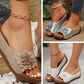 🌸 Zehenfreie Damen-Sandalen mit Blumenmuster – Gel-Einlage, Fußgewölbe-Stützung, rutschfeste Sohle. 💖
