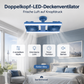 ✈Versandkostenfrei🌬️✨Deckenventilator mit Doppelkopf und LED-Licht – modernes Design mit Fernbedienung für Wohnzimmer & Schlafzimmer