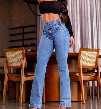 💎👖 Jetzt im Trend – Schlagjeans mit Stretch – stylisch und figurschmeichelnd