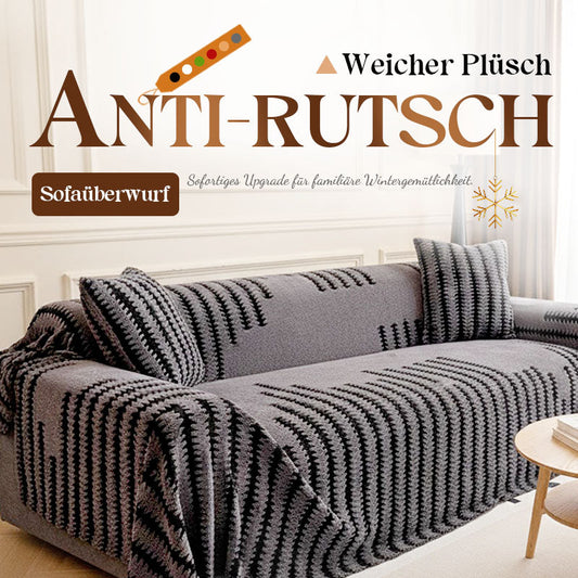 🔥Black-Friday-Mega-Angebot – 50 % Rabatt!🔥 Plüsch Sofaüberwurf - Extra Dicke & Rutschfeste Decke mit Elastischen Kanten für Herbst und Winter 🍂❄️
