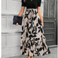🌸Frühjahrsangebote 50% OFF🌸Damen Sommer Kleid mit hoher Taille Kurzarm Rundhalsausschnitt Floral