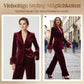 Eleganter schicker Damen-Anzug: Blazer & Hose