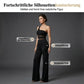 ✨🔥One-Shoulder Jumpsuit mit weitem Bein und Netzeinsatz