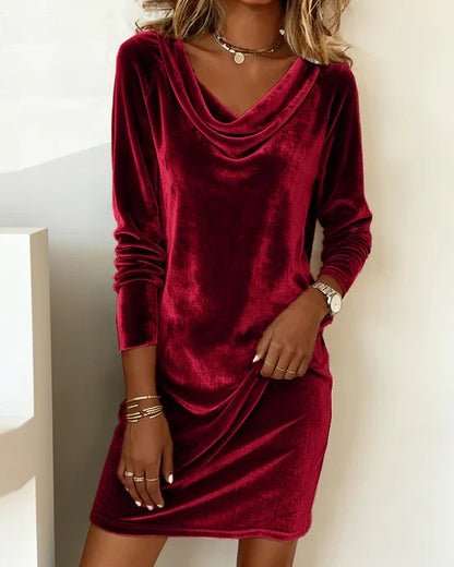 🔥Kauf 2 Artikel versandkostenfrei🎁 Lockeres Samtkleid für Damen