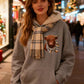 🐮 50% RABATT!!🎁Niedliches Kapuzensweatshirt mit kuscheligem Fleecefutter, Highland-Kuh-Motiv