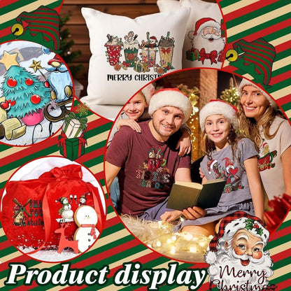 🎄15-teiliges Weihnachts-Überraschungs-DTF-Transfer-Set für festliche DIY-Kreationen