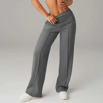 ⌛ Nur noch 3 Tage – 49% auf alles! ⏰ 50.000+ VERKAUFT!💕 Damen-Unifarbene Weite Straight-Leg-Hose