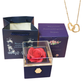 [Ideales Geschenk] Ewige Rosenbox - Mit gravierter Halskette & künstlicher Rose