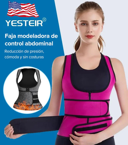 💖Protector de cintura - Camiseta interior reductora de cintura doble